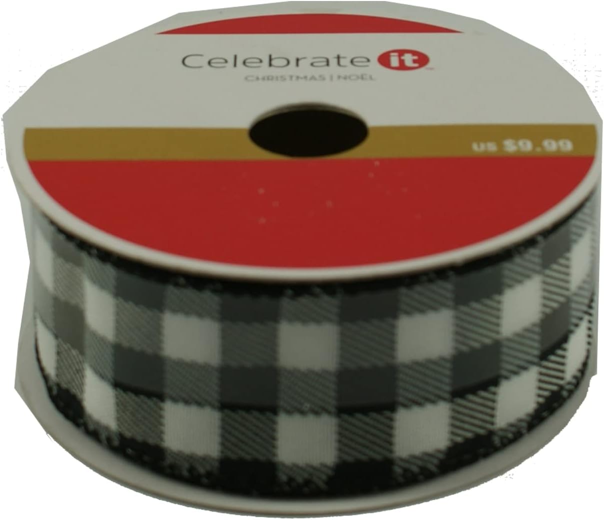 4775 - Black & White Gingham Ribbon - |2-15|