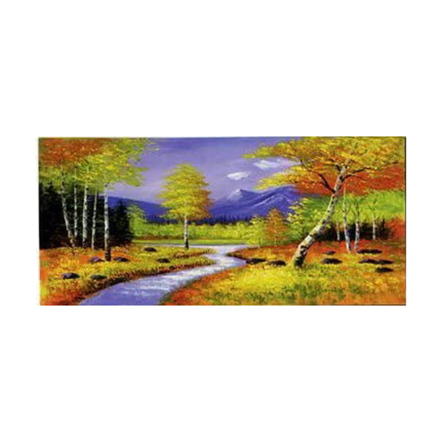 4778 - Oil Painting Golden Autumn Trees - |A-5 Top| |Front Corner|