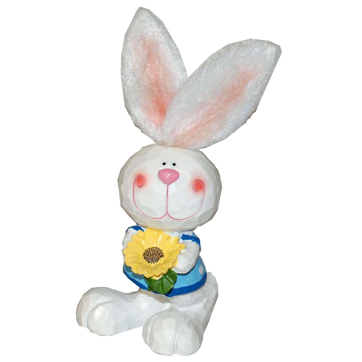 4869 - 6" Blue Shirt Bunny - Flower - |Z-54|