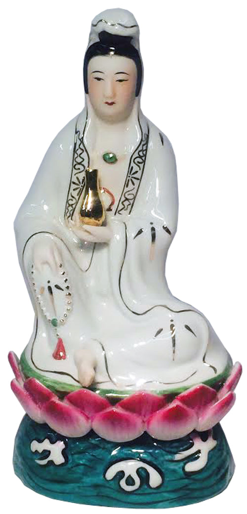 4964 - 9" Color Quan Yin - Vase - |X-69|