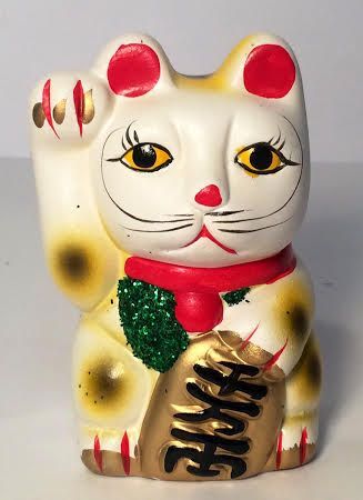 5027 - 4" Color Maneki Cat - Right Paw - |3-9|