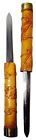 5096 - Double Carved Dragon Knife 17" - |93|