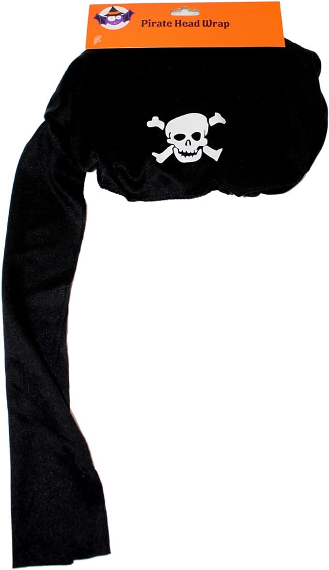 5214 - Black Pirate Head Wrap Plus Free Foam Pirate Sword! - |Pod 2-67|
