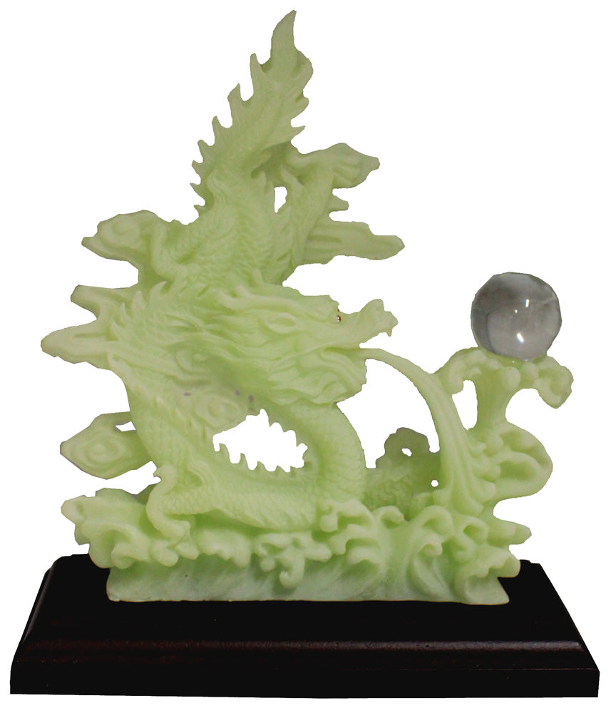 5237 - 7" Green Glow Dragon - Crystal - |Z-09|