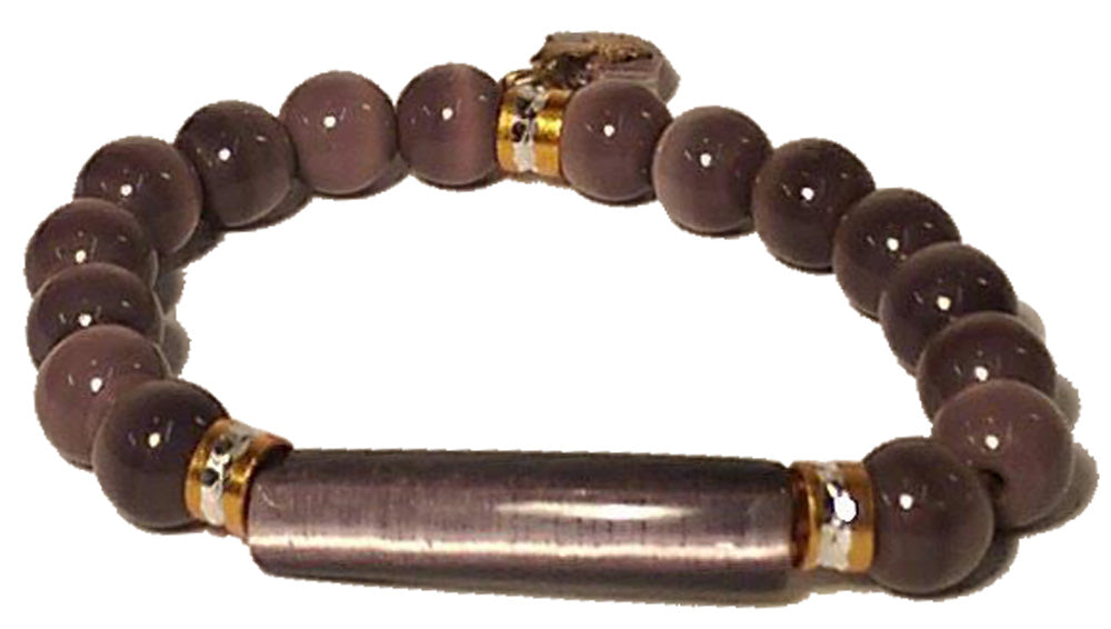 5336 - Purple Jade Power Bead Bracelet - |Clear-101|