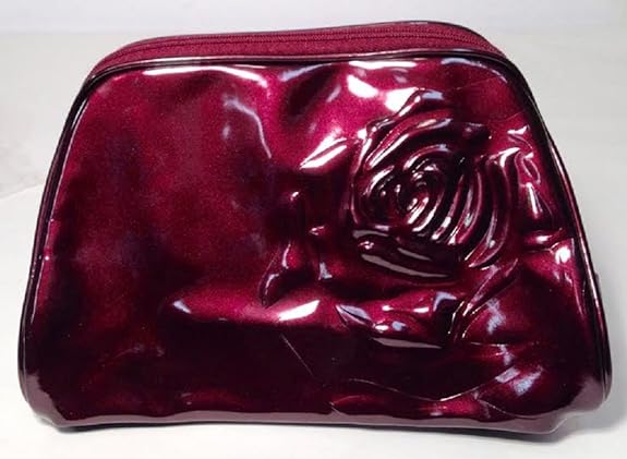 5433 - 9x6 Burgundy Rose Make Up Bag - |16-23|