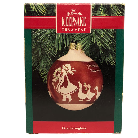 5437 - Set of 4 Hallmark Keepsake Granddaughter Christmas Ornaments for Holiday Decor ||