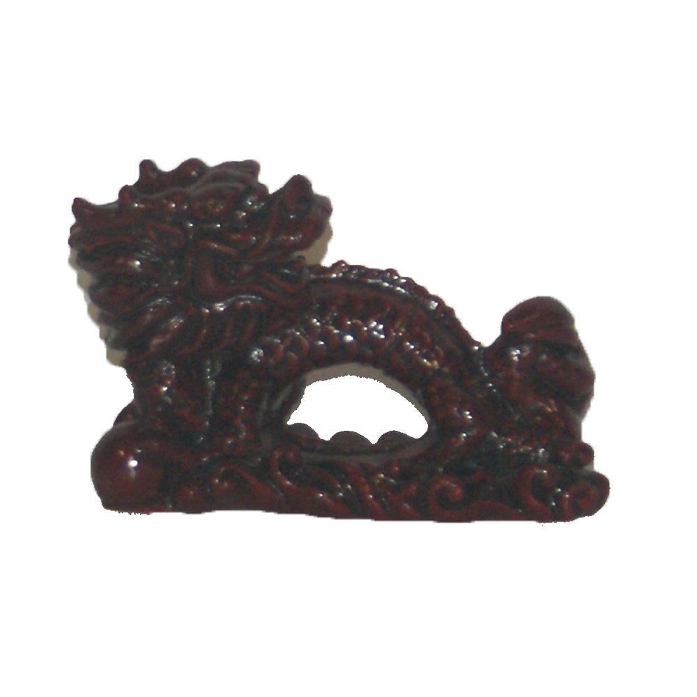 544 - 2.5" Vintage Chinese Red Dragon - Ball Arch - |Z-37|
