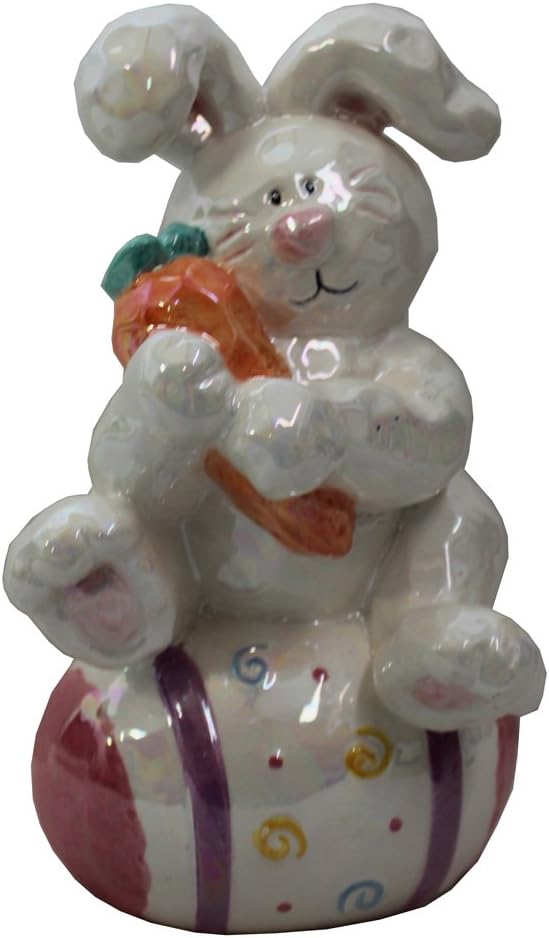 561 - 8" Pearl Rabbit - On Egg - |Z-61|