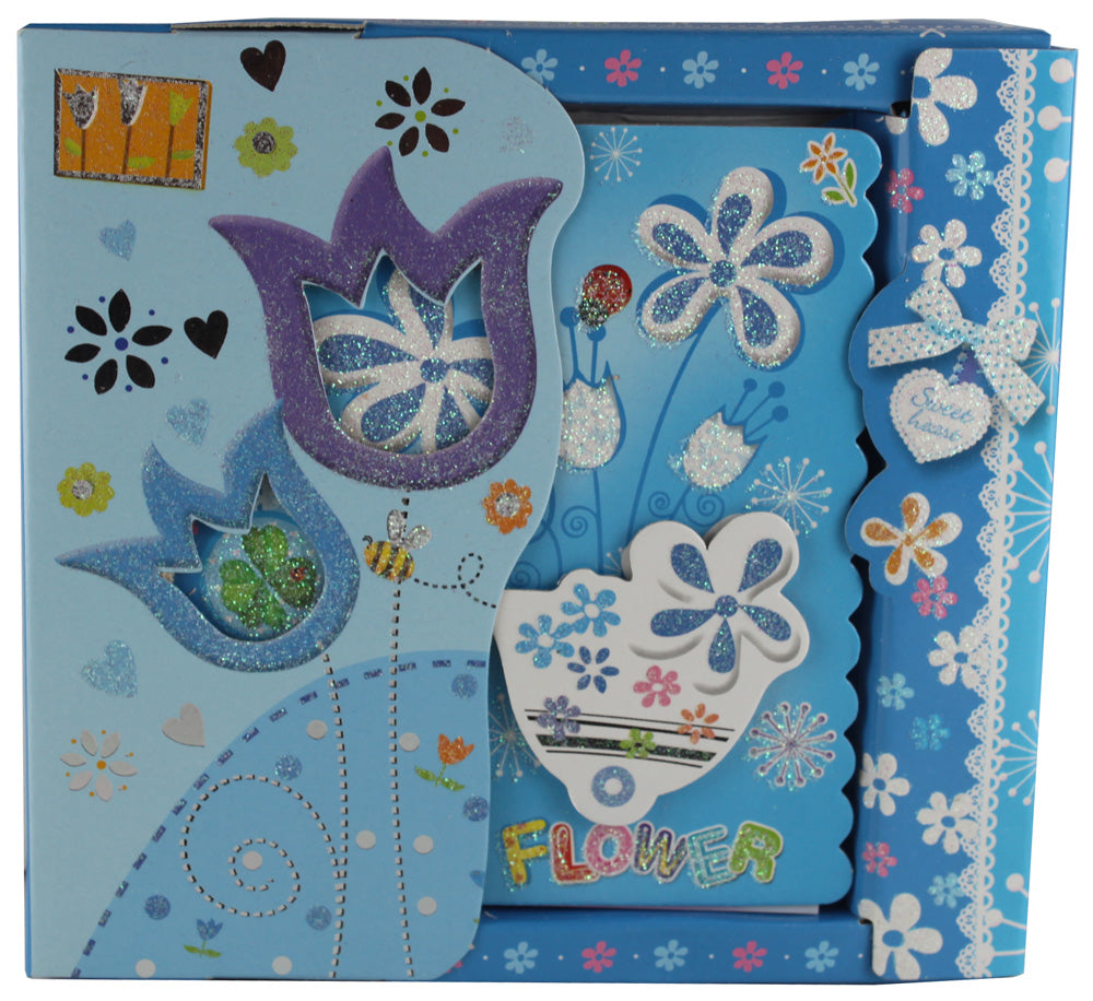 5638 - Blue Sweet Heart Notebook 4.5x5 - |R-10 Garage|
