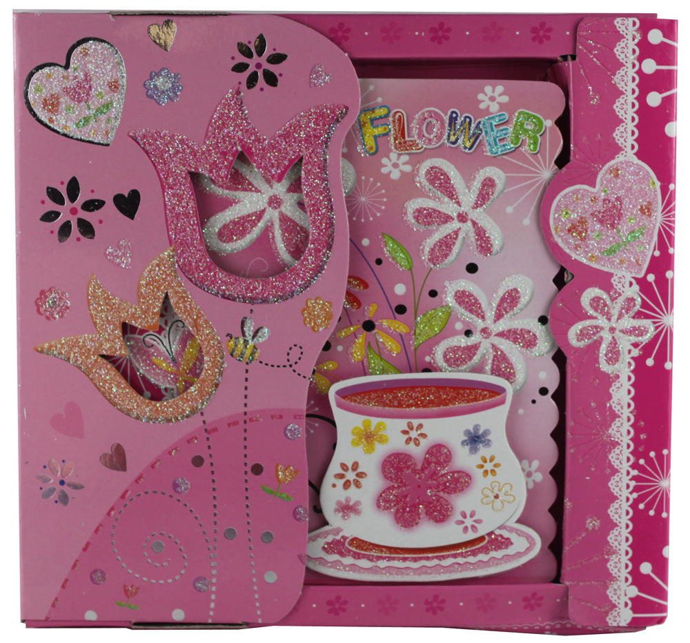 5666 - Pink Flower Notebook 4.5x5" - |R-10 Garage|