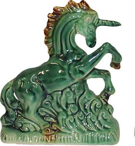 5879 - 6" Green Ceramic Unicorn - |Z-71|