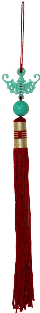 5928 - 13" Red Tassel w Ball and Ornat - |P-14|
