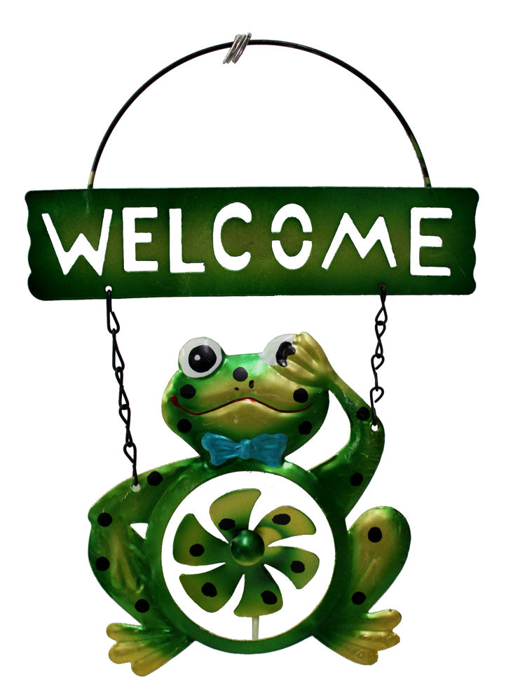 6021 - Green Frog Welcome Sign - |Chime Wall|