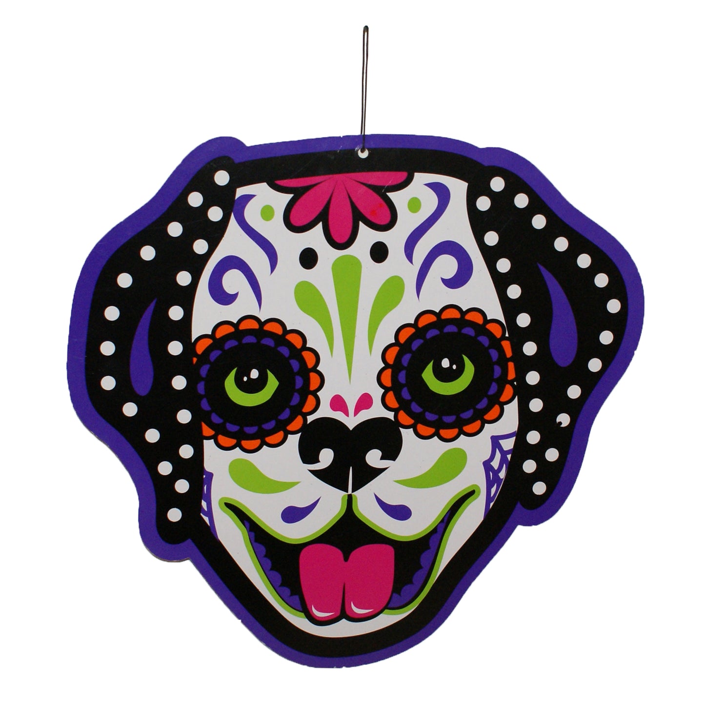 6135 - Glitter Sugar Skull Dog Sign - |DVD-T-1|