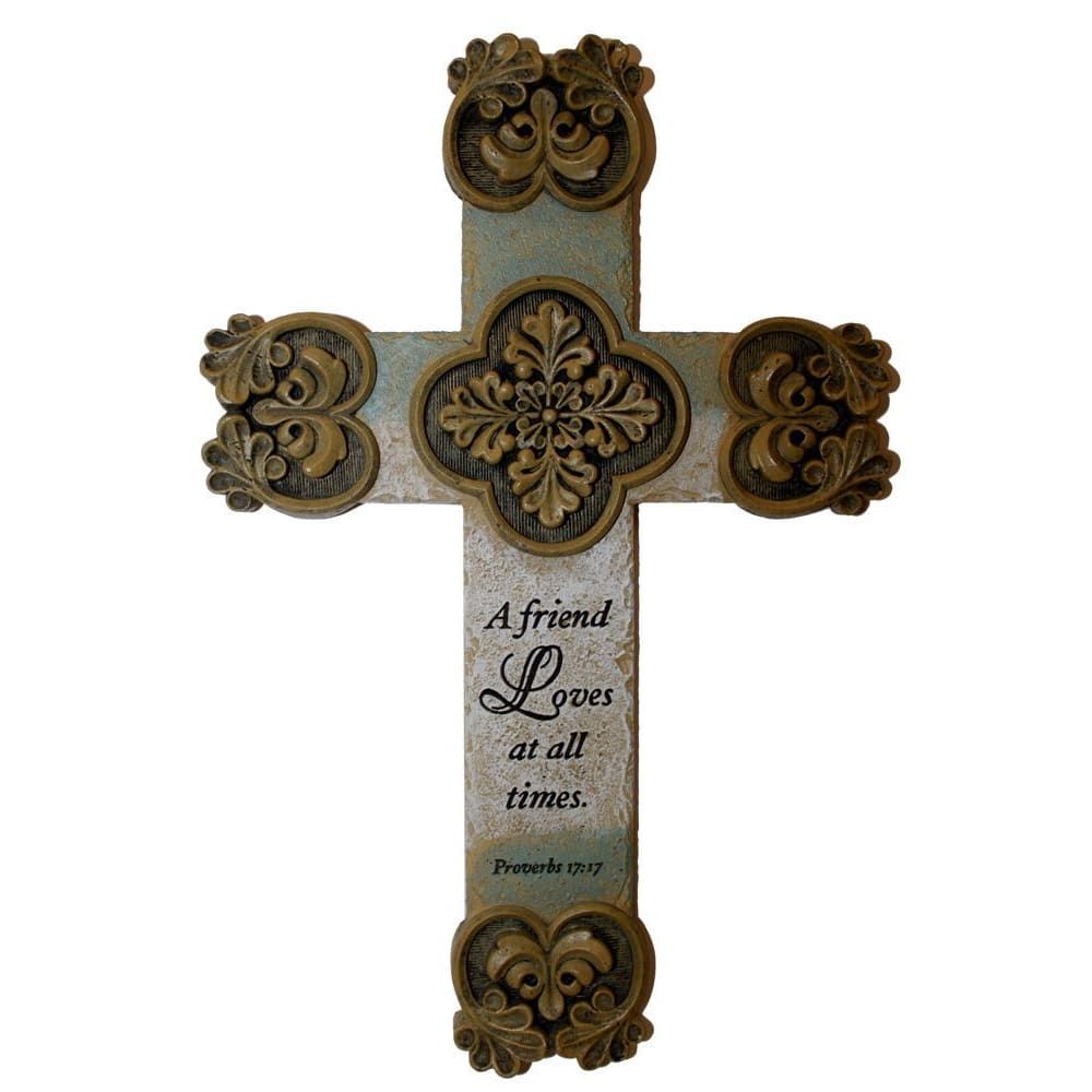 619 - Proverbs 17:17 Cross 12" |B-19 Top|