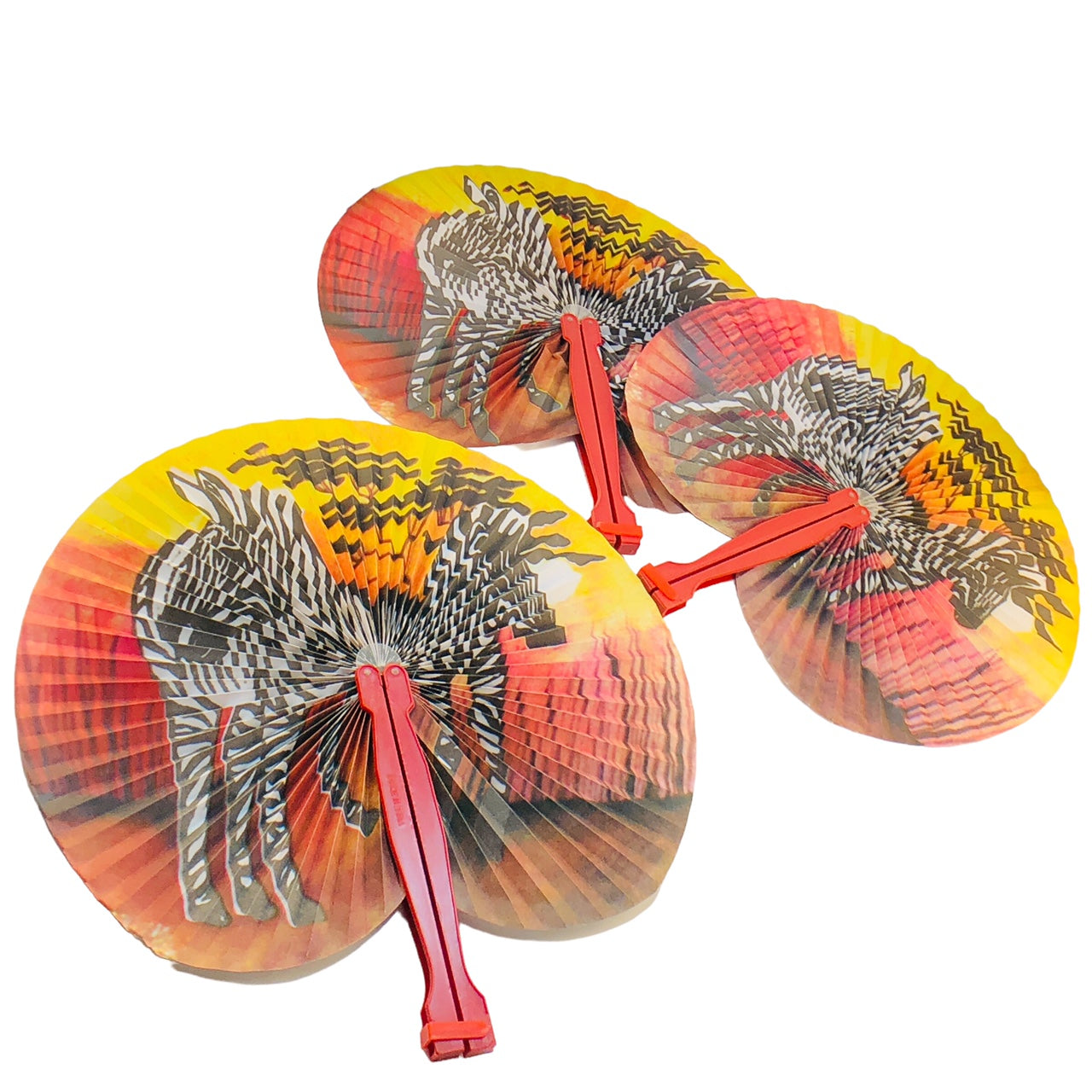 6200 - 3-5.5" Red Fan - Zebras - W-18 : JL COOL BEANS