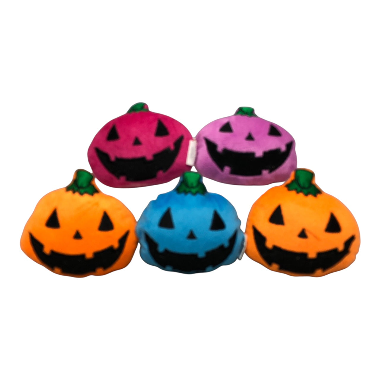 6217 - SET OF 5 - 5" Plush Jack-O-Lantern Asst |2-16|