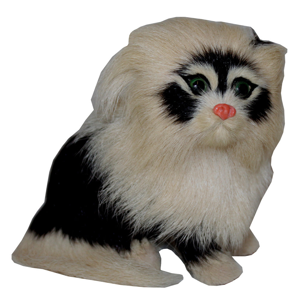 6265 - 4" Black & White Fur Cat - |Z-31|