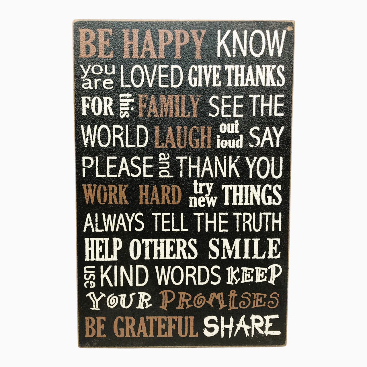 6393 - 8x12" Be Happy Sign |Store|