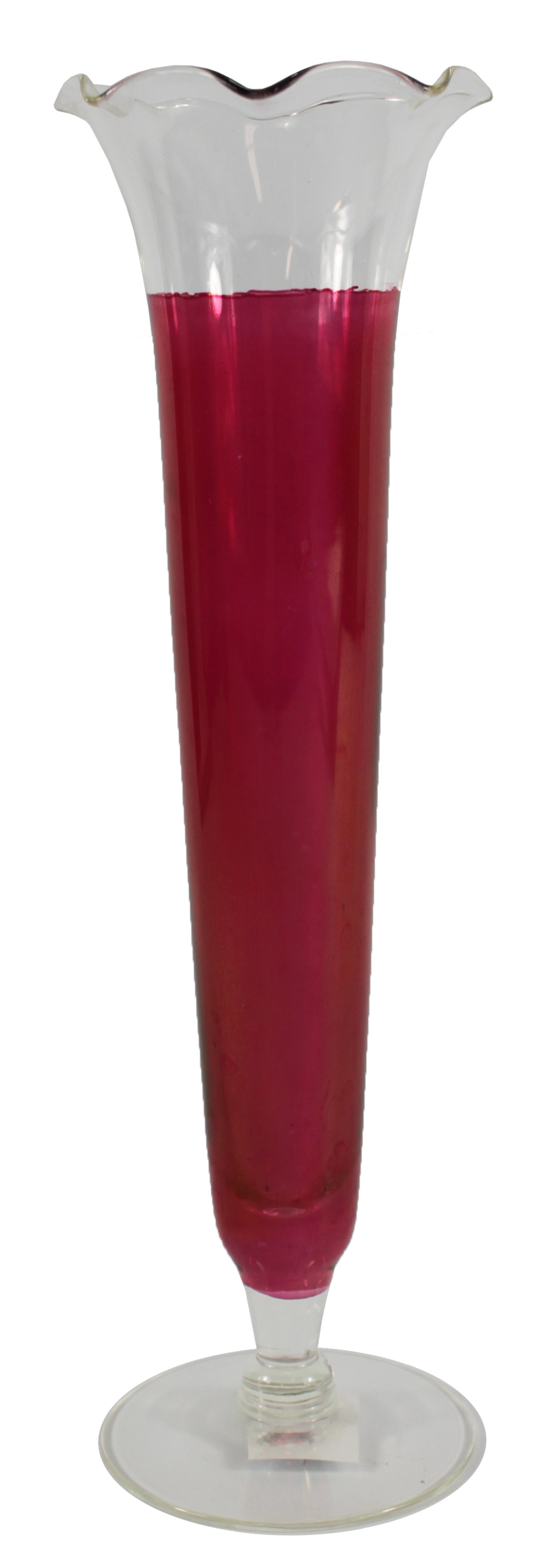 6417 - 10" Red Fluted Vase - |2-2|