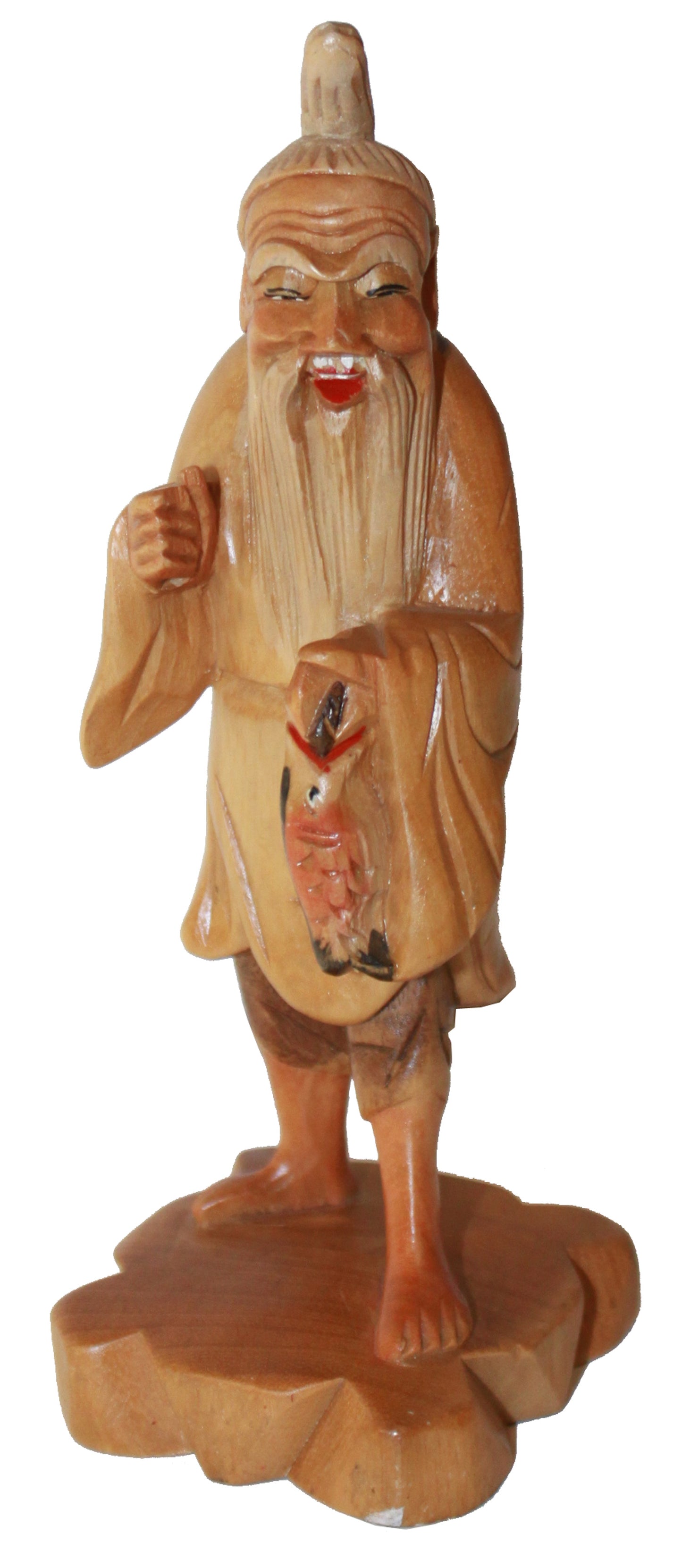 6455 - 6" Wood Bearded Old Man - |H-16|