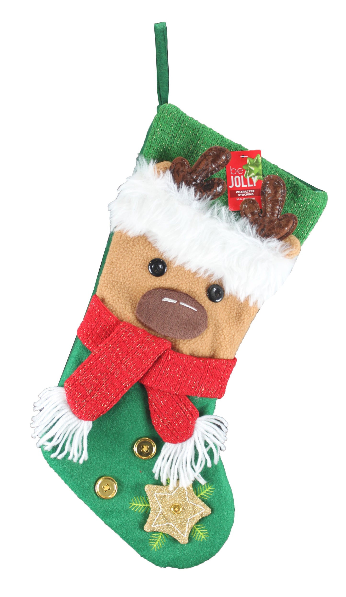 6563 - Be Jolly Reindeer Christmas Stocking |Pod 2-54|