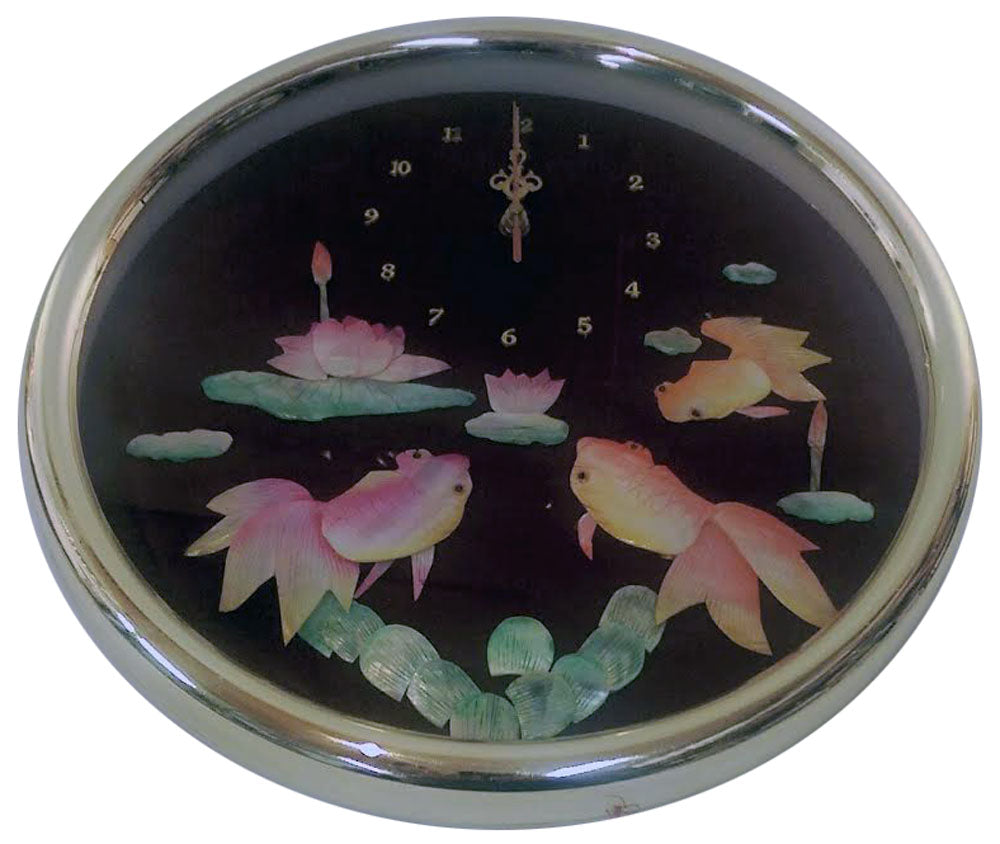 6660 - 12" Red Mop Clock - Fish |15-31|