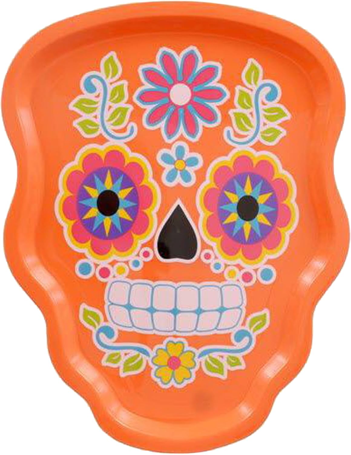 6683 - Orange Skull Tray 14" |22-1|