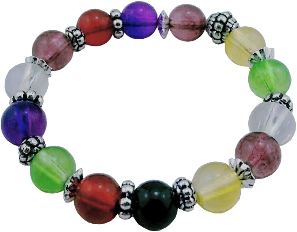 6797 - Rainbow Faith Glass Bracelet - |Clear-40|