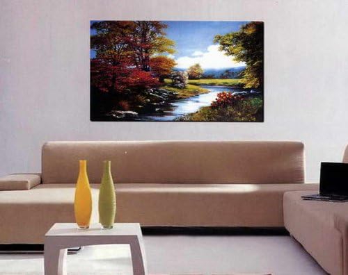684 - Peaceful River with Trees Oil Painting - |BC3|