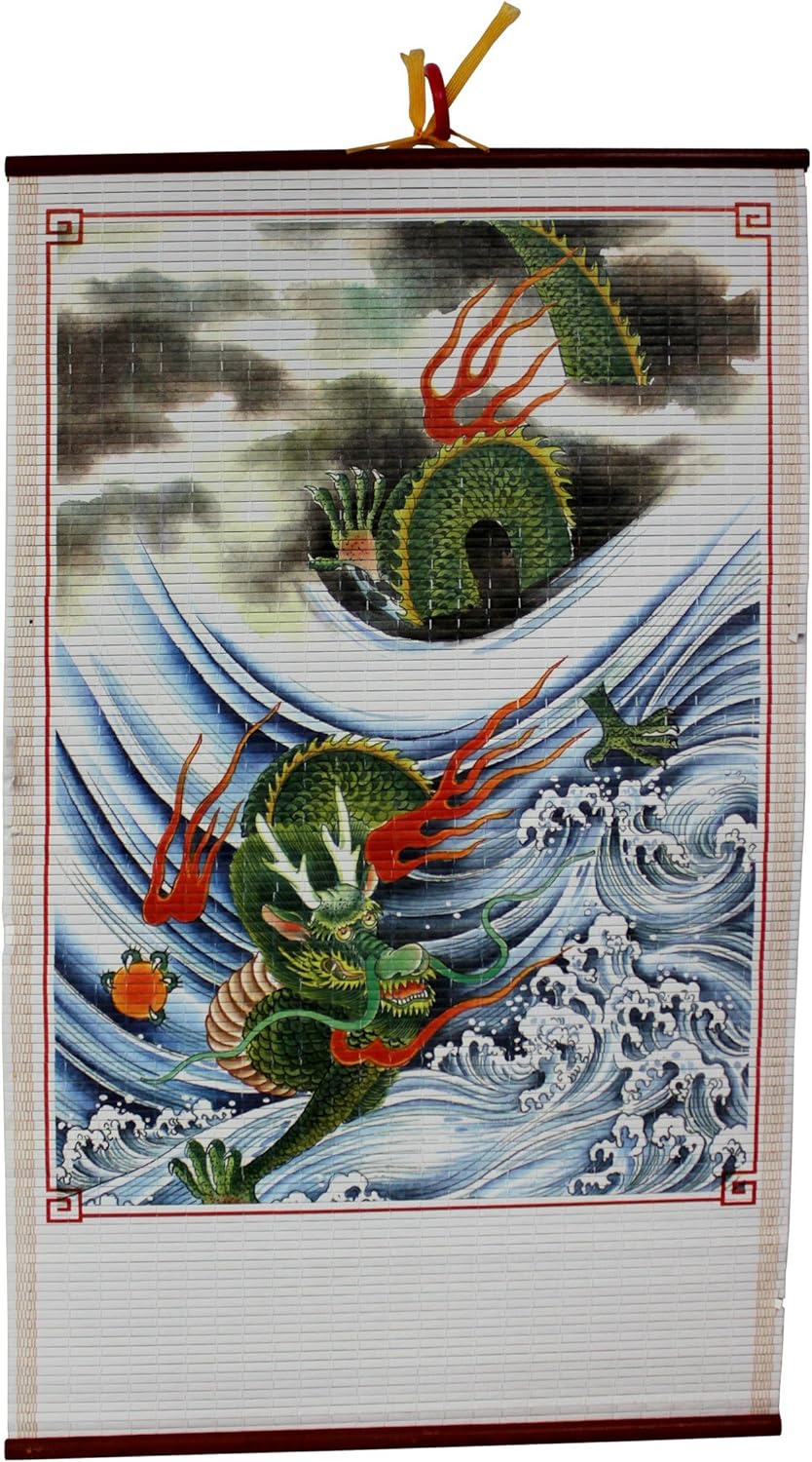 6860 - 12x20 Dragon Wall Scroll - |w/Scrolls|