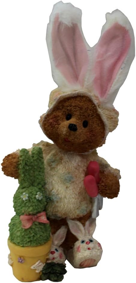 691 - 8" Colorful Rabbit with Topiary Style Bunny Tree - |Z-77|