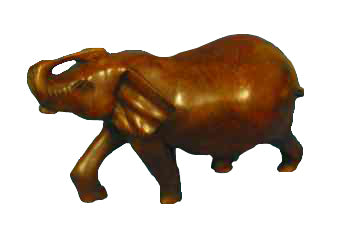 7020 - 15" Brown Wood Elephant - |Z-72|