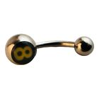 7057 - Sleek Curved Number 8 Belly Ring for Edgy Style, Unique Expression, and Comfortable Flair |