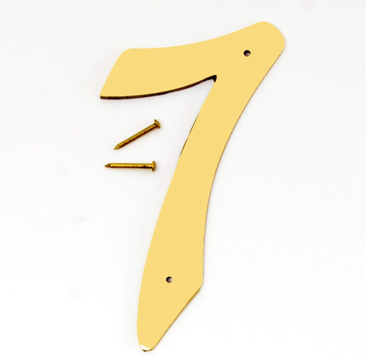 7067 - 4" Solid Brass House Number 7 - |S-11|