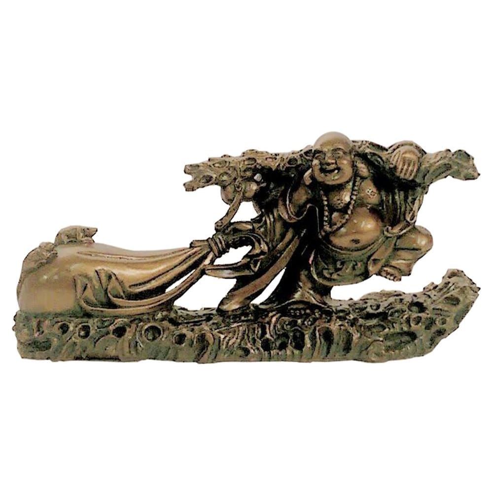 709 - 6" Brass Buddha - Dragging A Bag - |BU-15|