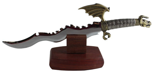7106 - Set of 2 Assorted Flying Dragon Metal Letter Openers |Store| |85|
