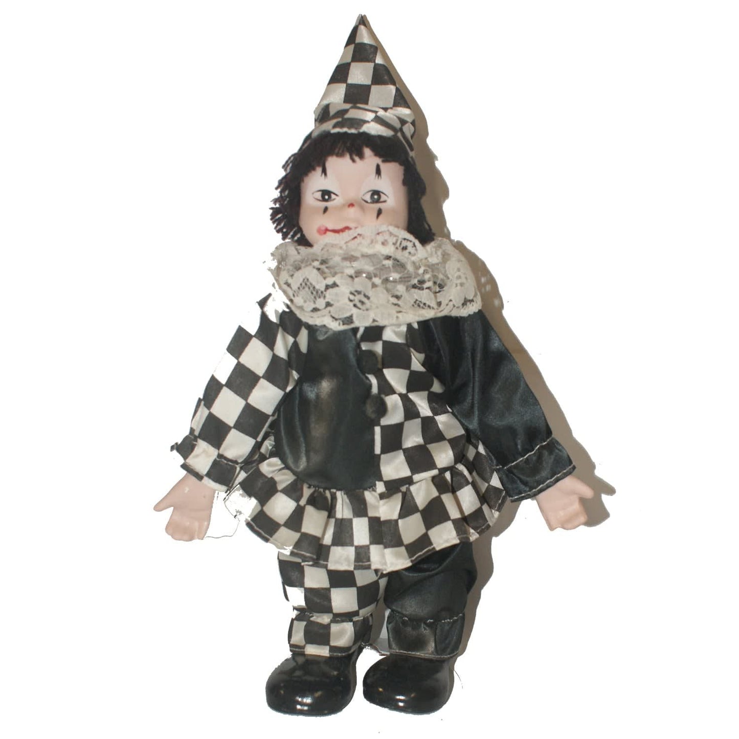 710 - 12" Black & White Clown Doll on Stand - |1.13|