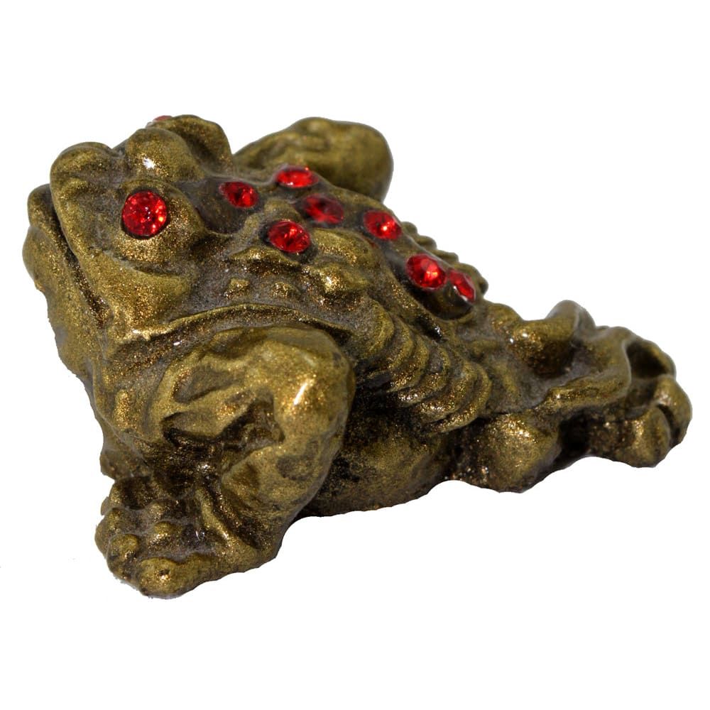 713 - Set of Three 1.5" Gold Frog w/ Red Gems |Z-94|