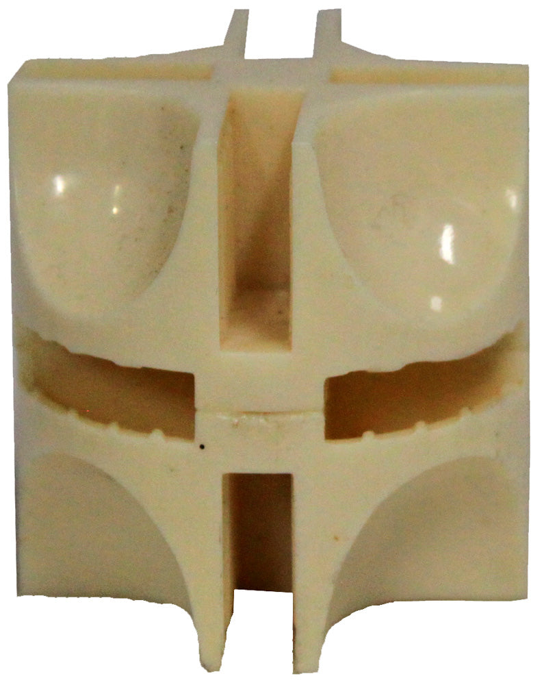 7394 - White Glass Connector Type A - Set of 50 - |G-91|