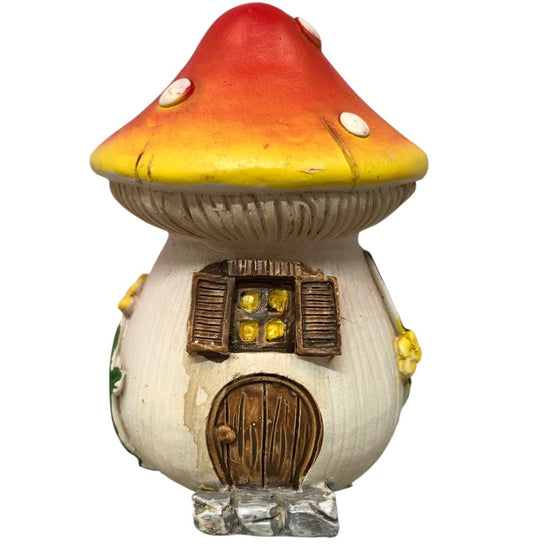 7446 - 3.5 Inch Orange Mushroom House Figurine |1-29|