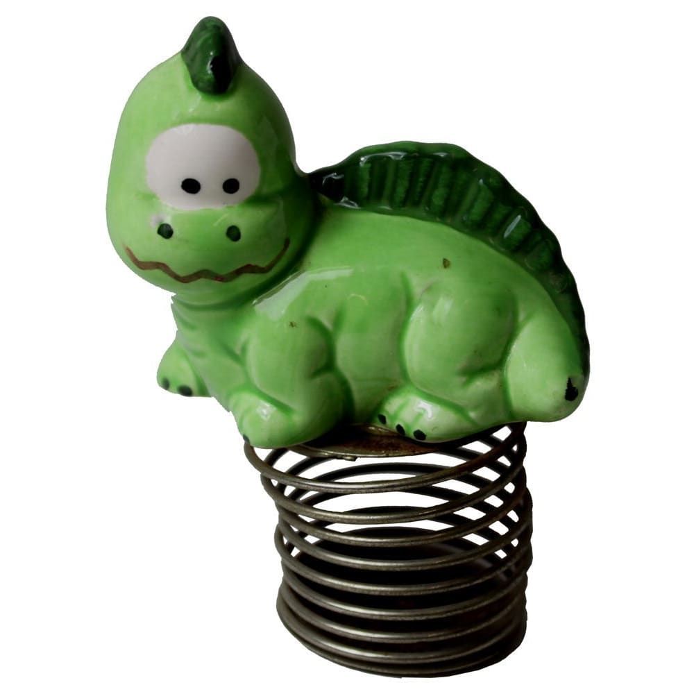 747 - Green Dinosaur on Spring - |R-18 Garage|