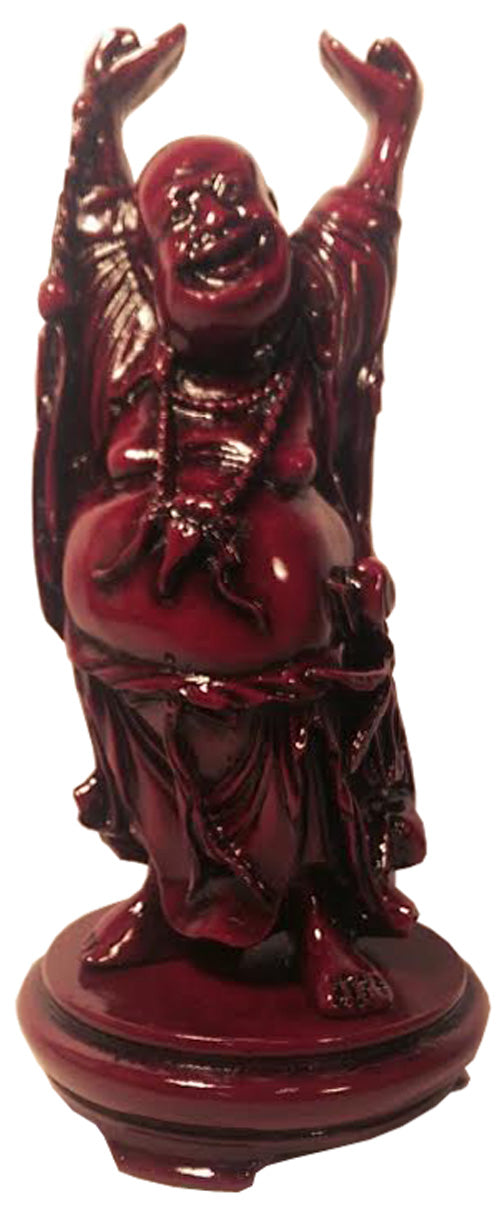 7483 - 8" Red Buddha - Hands Up - |Bu-15|