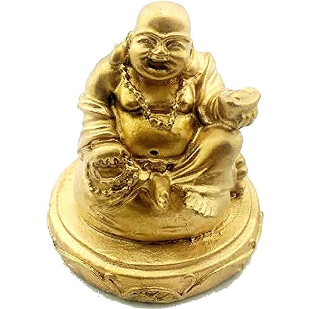 755 - 3" Golden Buddha - Ingot & Beads -|X-61|
