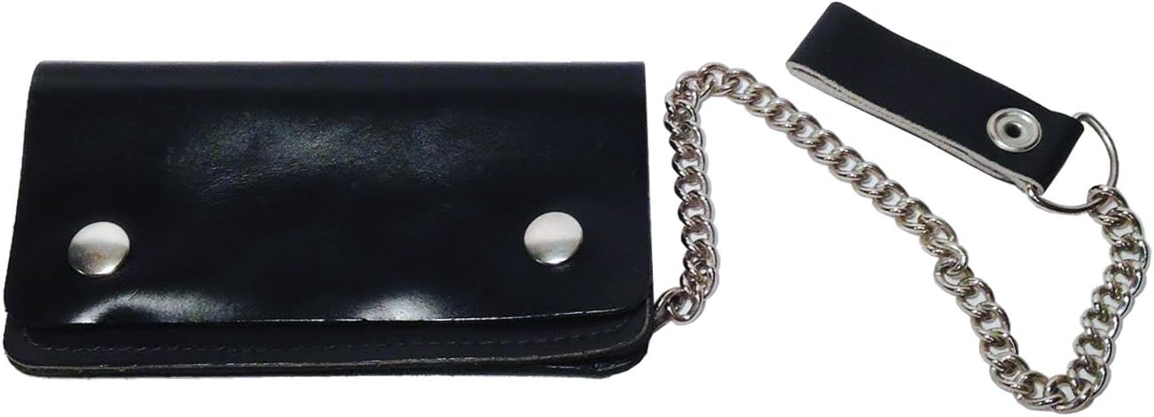 7585 - 6x3 Black Leather Wallet Plain |S-26|