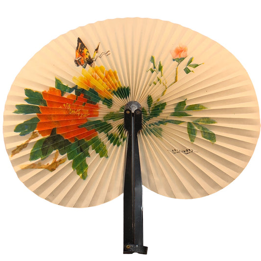 7660 - 3- 5.5" Black Fan - Butterfly Rose - W-18 : PT COOL BEANS
