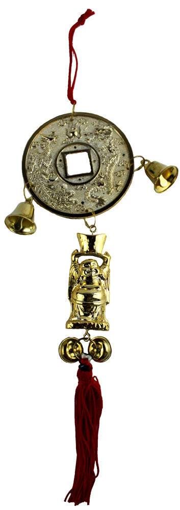 7706 - Gold Buddha Coin Hanger Charm - |P-14|
