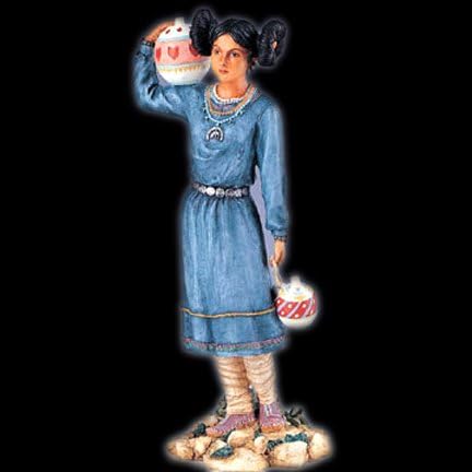 7732 - 9" Color Hopi Woman - Water Jug - |X-70|
