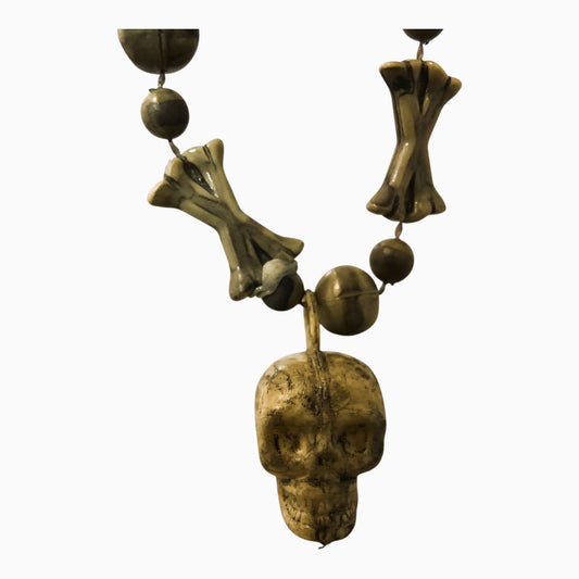 7786 - Skeleton And Bone Vintage Necklace 12 Inch |2-16|